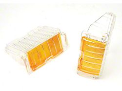 Front Turn Signal & Parking Light Lens, 2nd Design, Clear (1972 Chevelle)