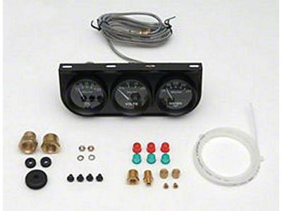 Auto Meter Auto Gage Series Gauge Console; Oil Pressure/Volts/Water Temp