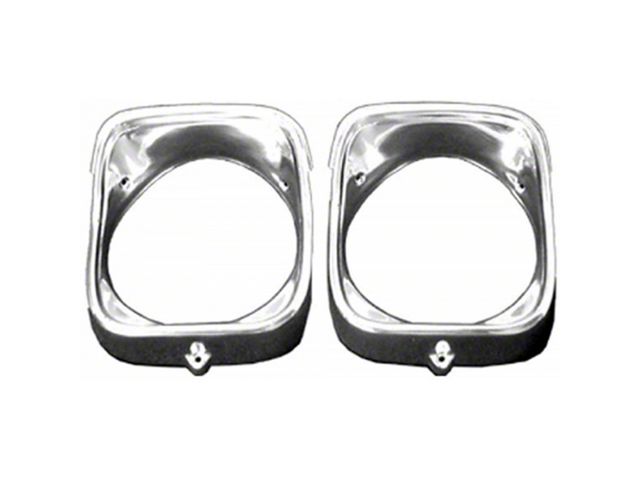 Chevelle Headlight Bezels, Inner & Outer, Left, 1968