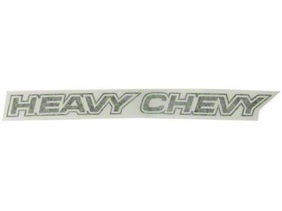 Chevelle Hood Decal, Heavy Chevy, Black, 1971-1972