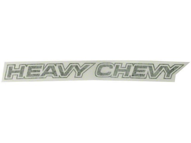 Chevelle Hood Decal, Heavy Chevy, Black, 1971-1972