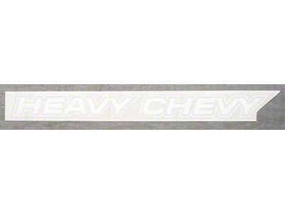 Chevelle Hood Decal, Heavy Chevy, White, 1971-1972