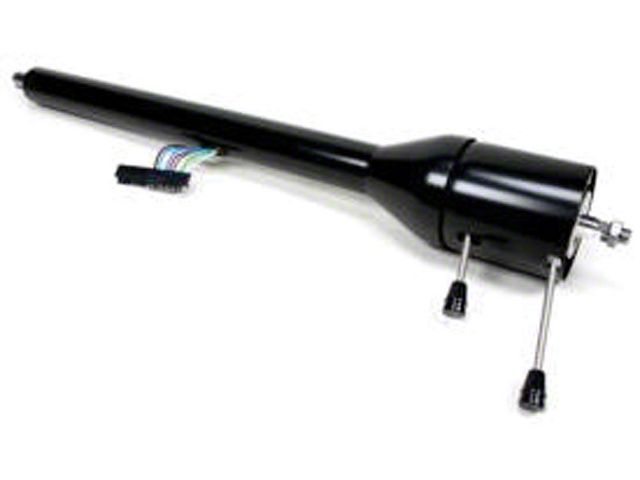 Chevelle Ididit Steering Column, Tilt, Black Powder Coated,For Cars With Floor Shifters, 1966