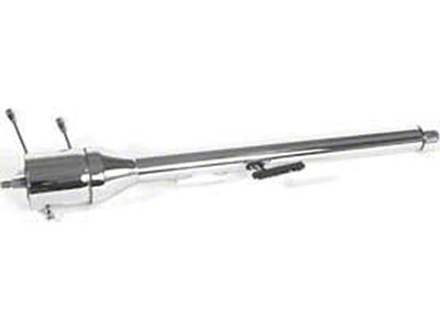 Chevelle Ididit Steering Column, Tilt, Brushed Aluminum, For Cars With Floor Shifters, 1966