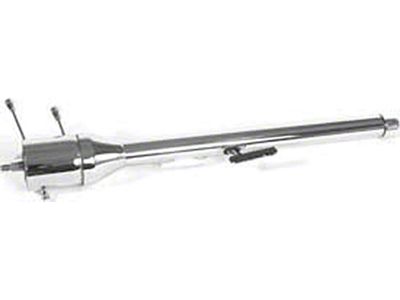 Chevelle Ididit Steering Column, Tilt, Polished Aluminum, For Cars With Floor Shifters, 1966