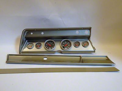 Chevelle Instrument Cluster Panel, Aluminum Finish, With Sport Comp Gauges, 1966