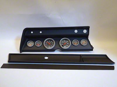Chevelle Instrument Cluster Panel, Black Finish, With SportComp Gauges, 1966