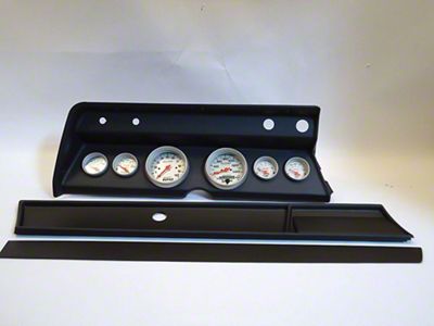 Chevelle Instrument Cluster Panel, Black Finish, With Ultra-Lite Gauges, 1967