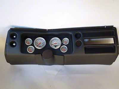 Chevelle Instrument Cluster Panel, Black Finish, With Ultra-Lite Gauges, 1968