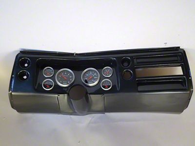 Chevelle Instrument Cluster Panel, Carbon Fiber Finish, With Sport Comp Gauges, 1968