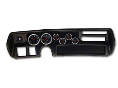 Chevelle Instrument Cluster Panel, Super Sport SS Style, Black Finish, With Sport Comp Gauges, 1970-1972