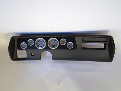 Chevelle Instrument Cluster Panel, Super Sport SS Style, Black Finish, With Ultra-Lite Gauges, 1970-1972