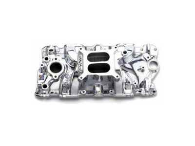 Chevelle Intake Manifold, Small Block, Polished Finish, Performer, Edelbrock, 1964-1972