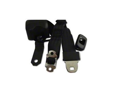 Chevelle And Malibu 3-Point Retractable Bench Front Seat Belt Kit, With Plain Buckles, Morris Classic Concepts, 1968-1973