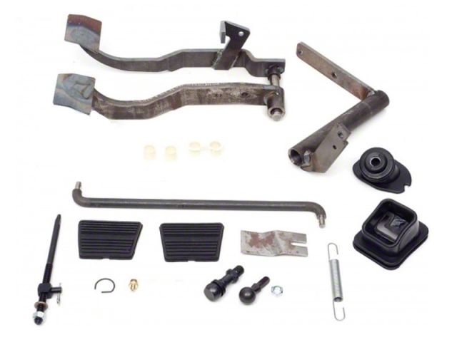 Chevelle or Malibu Clutch Linkage Conversion Kit, Automatic To ManualTransmission, Small Block, 1964-66