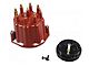 Chevelle & Malibu Distributor Cap & Rotor, With Male Terminals, For Billet Flame-Thrower Distributor, PerTronix, Red, 1964-83