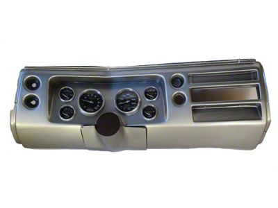 Chevelle & Malibu Instrument Cluster Panel, Aluminum Finish, With Carbon Fiber Series Gauges, 1968