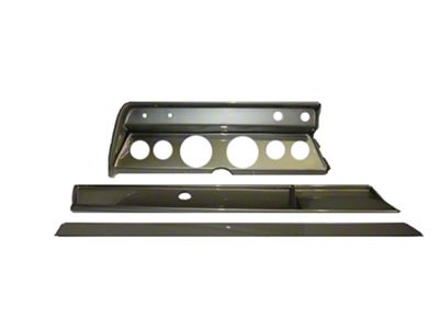 Chevelle & Malibu Instrument Cluster Panel, Aluminum Finish, With Pre-Cut Holes, 1966