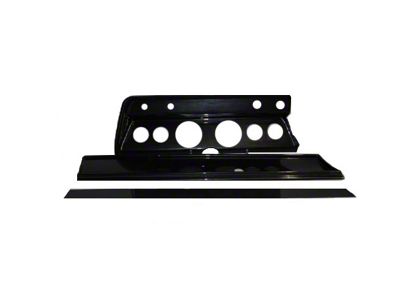 Chevelle & Malibu Instrument Cluster Panel, Black Finish, With Pre-Cut Holes, 1967