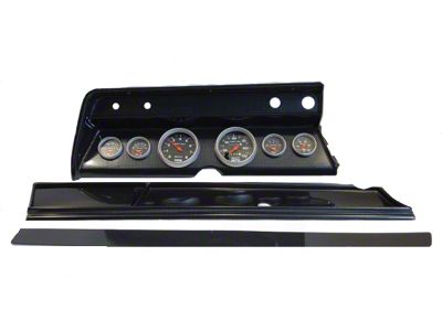 Chevelle & Malibu Instrument Cluster Panel, Carbon Fiber Finish, With Sport Comp Gauges, 1967