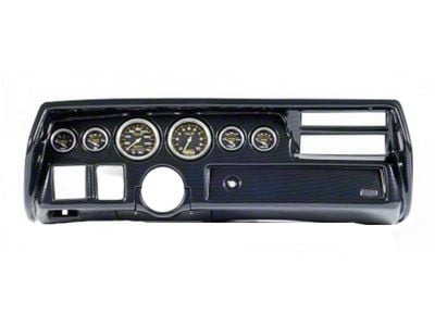Chevelle & Malibu Instrument Cluster Panel, Super Sport SS Style, Carbon Fiber Finish, With Carbon Fiber Series Gauges, 1970-72