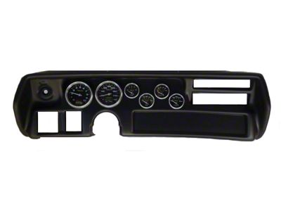 Chevelle & Malibu Instrument Cluster Panel, Super Sport SS Style, Black Finish, With Carbon Fiber Series Gauges, 1970-72