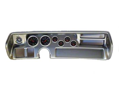 Chevelle & Malibu Instrument Cluster Panel, Sweep Style, Aluminum Finish, With Sport Comp Gauges, 1970-72