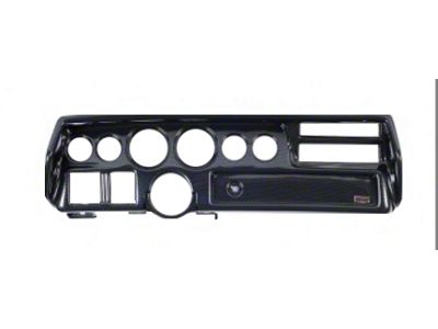 Chevelle & Malibu Instrument Cluster Panel, Sweep Style, Carbon Fiber Finish, With Carbon Fiber Series Gauges, 1970-72