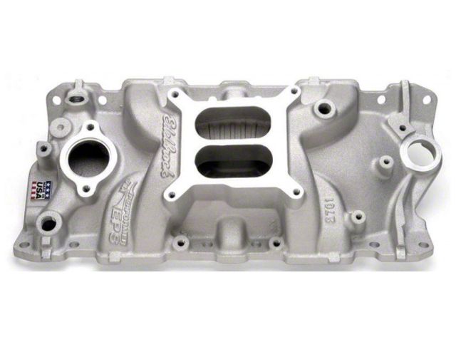 Chevelle & Malibu Intake Manifold, Small Block, Cast Finish, Performer EPS, Edelbrock, 1964-72