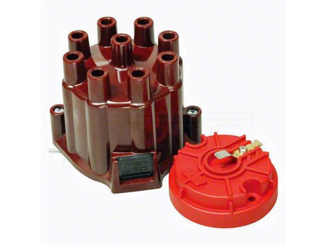 Chevelle And Malibu MSD Distributor Cap And Rotor Kit, Points-Style Socket Cap, V8, 1967-1974