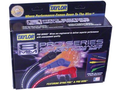 Spark Plug Wires, 8mm Spiro-Pro, Taylor, Black