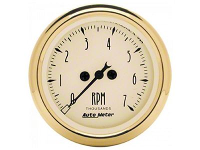 Auto Meter Golden Oldies Series 2-1/16-Inch In-Dash Tachometer; 0-7000 RPM
