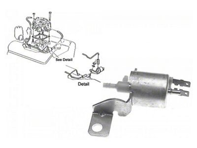 Chevelle or Malibu Transmission Control Spark Solenoid TCS With Munice Or T-10, Pin Style, 1970-75