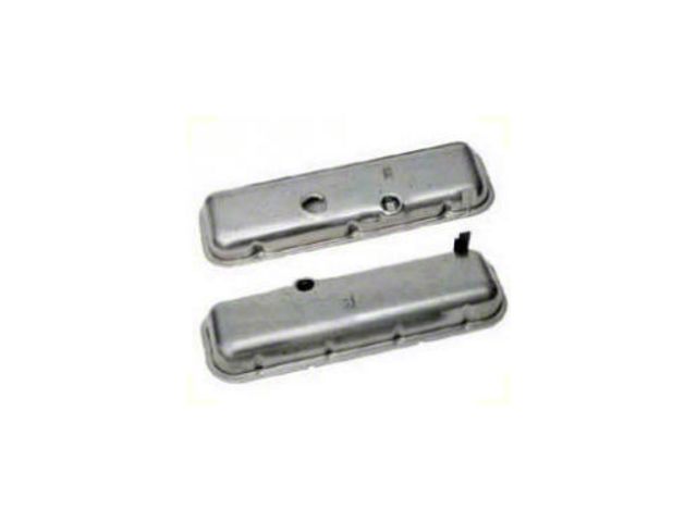 Chevelle & Malibu Valve Covers, Big Block, Gray & Black, Carbon Fiber Design, 1965-72