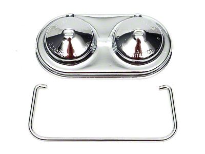 Chevelle Master Cylinder Cover, Single Clip, 5 x 2-3/8, 1964-1972