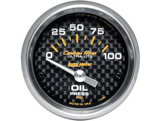 Chevelle Oil Pressure Gauge, Mechanical, Carbon Fiber Series, Autometer, 1964-1972