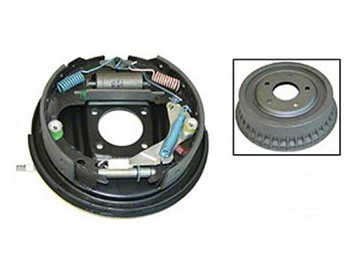 Chevelle or Malibu Brake Drum, Complete 9 Inch Rear Assembly, With Splash Shield, 1968-72