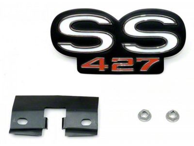Chevelle or Malibu Grille Emblem, SS 427, 1967