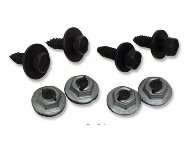 Chevelle or Malibu Headlight Fender Extension Fasteners, 1971-72