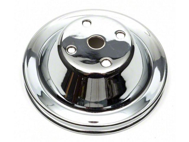 Chevelle or Malibu Water Pump Pulley, Small Block, Single Groove, Chrome, 1969-72