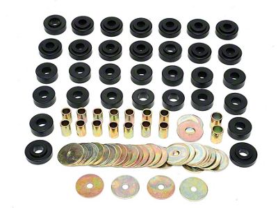 Chevelle Polyurethane Body Mounting Cushions, Convertible, Prothane, 1965-1967