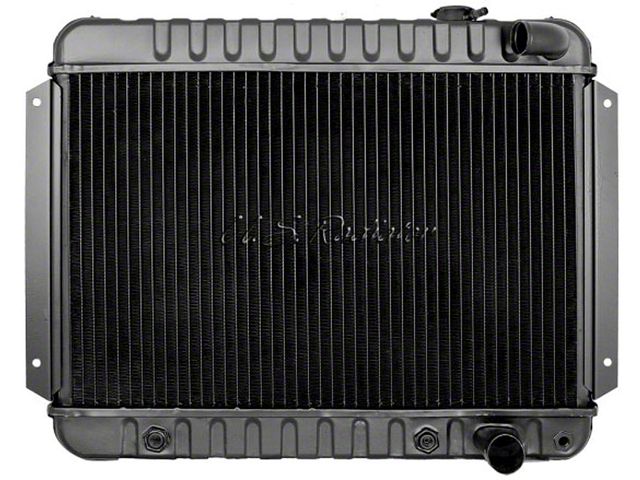 Chevelle Radiator, Small Block, 4-Row, Straight Outlet, ForCars With Manual Transmission & With Or Without Air Conditioning, Desert Cooler, U.S. Radiator, 1964-1965