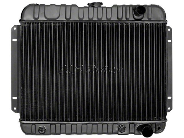 Chevelle Radiator, Small Block, 4-Row, Straight Outlet, ForCars With Manual Transmission & Without Air Conditioning, Desert Cooler, U.S. Radiator, 1964-1965