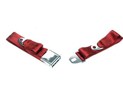 Chevelle Seat Belt, Front, Dark Red, 1964-1966 Early