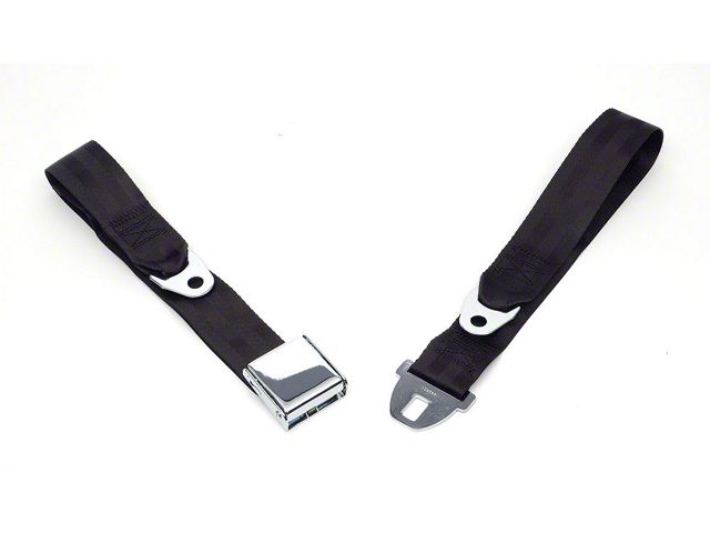 Chevelle Seat Belt, Rear, Black, 1964-1966 Early