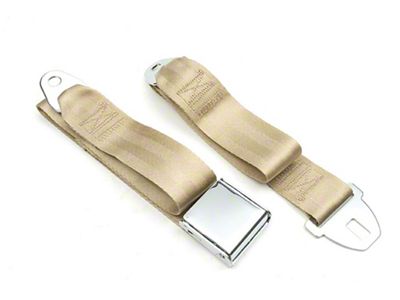 Chevelle Seat Belt, Rear, Fawn, 1964-1966 Early