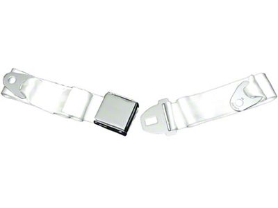Chevelle Seat Belt, Rear, White, 1964-1966 Early