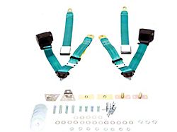 Seat Belt & Shoulder Harness Kit, Front, 3-Point Retractable, Turquoise (66-67 Malibu; 66-72 Chevelle)