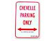 Chevelle Sign, Metal, Chevelle Parking Only, 12 x 18