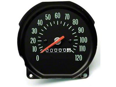 Chevelle Speedometer, With Green Numbers, Super Sport SS ,For Cars With Floor Shift Transmission, 1970